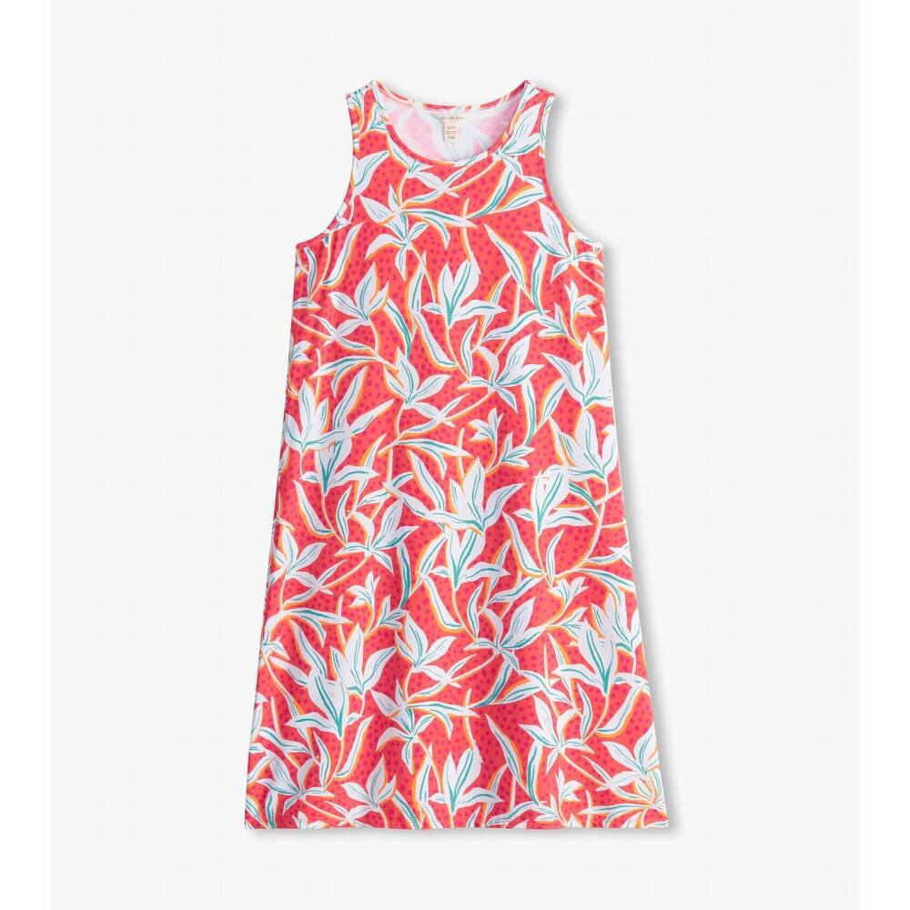NEW CAPELTON ROAD women's sleeveless tank dress in leafy floral